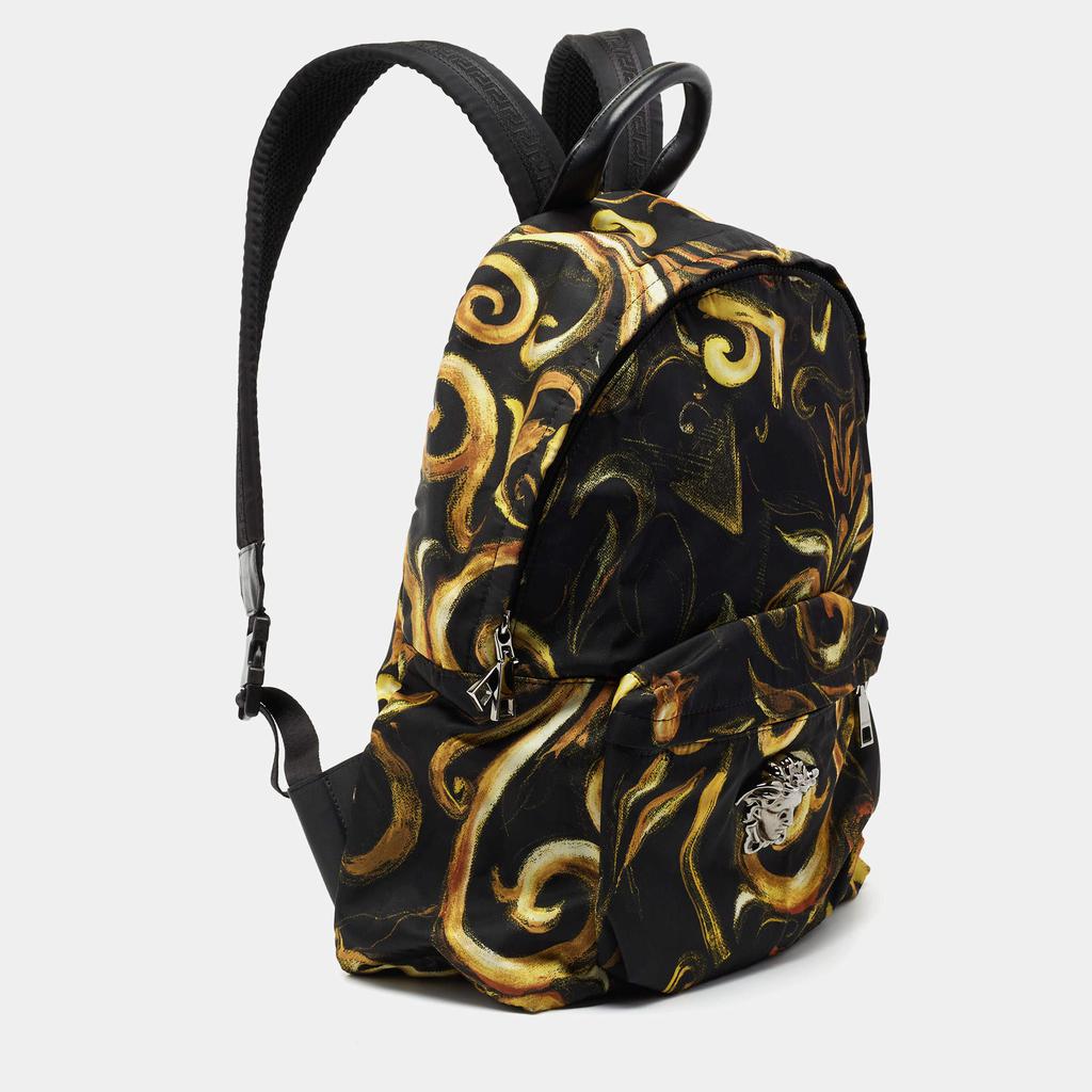 Versace Multicolor Printed Nylon and Leather Medusa Pallazo Backpack商品第3张图片规格展示