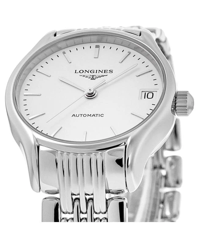 商品Longines|女式 浪琴 Lyre 自动白色表盘钢质女士手表 L4.361.4.12.6,价格¥5921,第2张图片详细描述