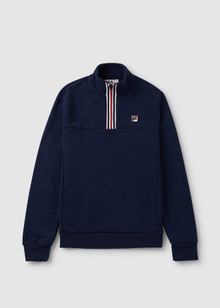 Fila Mens Weston Half Zip Sweatshirt In Navy商品第1张图片规格展示