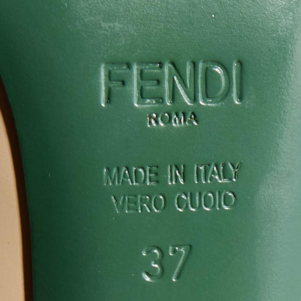 Fendi Beige Leather Strappy Pumps Size 37商品第9张图片规格展示