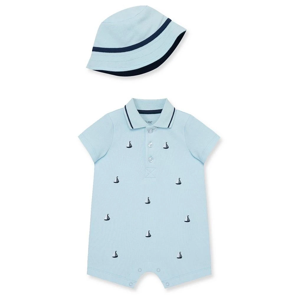 商品Little Me|Baby Boys Sailboat Romper with Hat,价格¥77,第1张图片