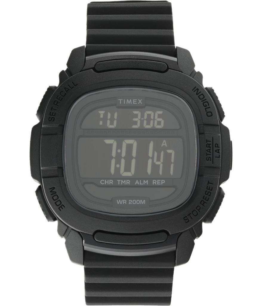 47 mm Command 47 Black Case Digital Dial Black Silicone Strap商品第1张图片规格展示