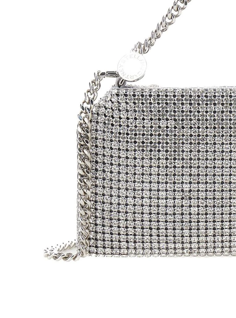 商品Stella McCartney|'Falabella' Silver Shoulder Bag With Logo Charm And Crystals In Mesh Woman,价格¥5419,第3张图片详细描述