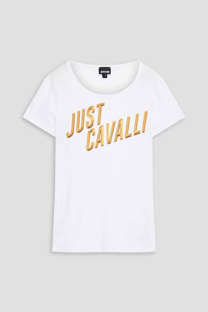 商品Just Cavalli|Logo-print cotton-jersey T-shirt,价格¥359,第5张图片详细描述