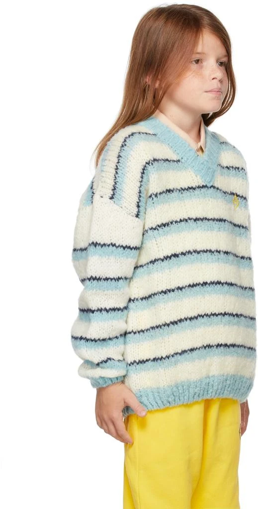 商品The Animals Observatory|Kids White & Blue Stripes Toucan Sweater,价格¥348,第3张图片详细描述