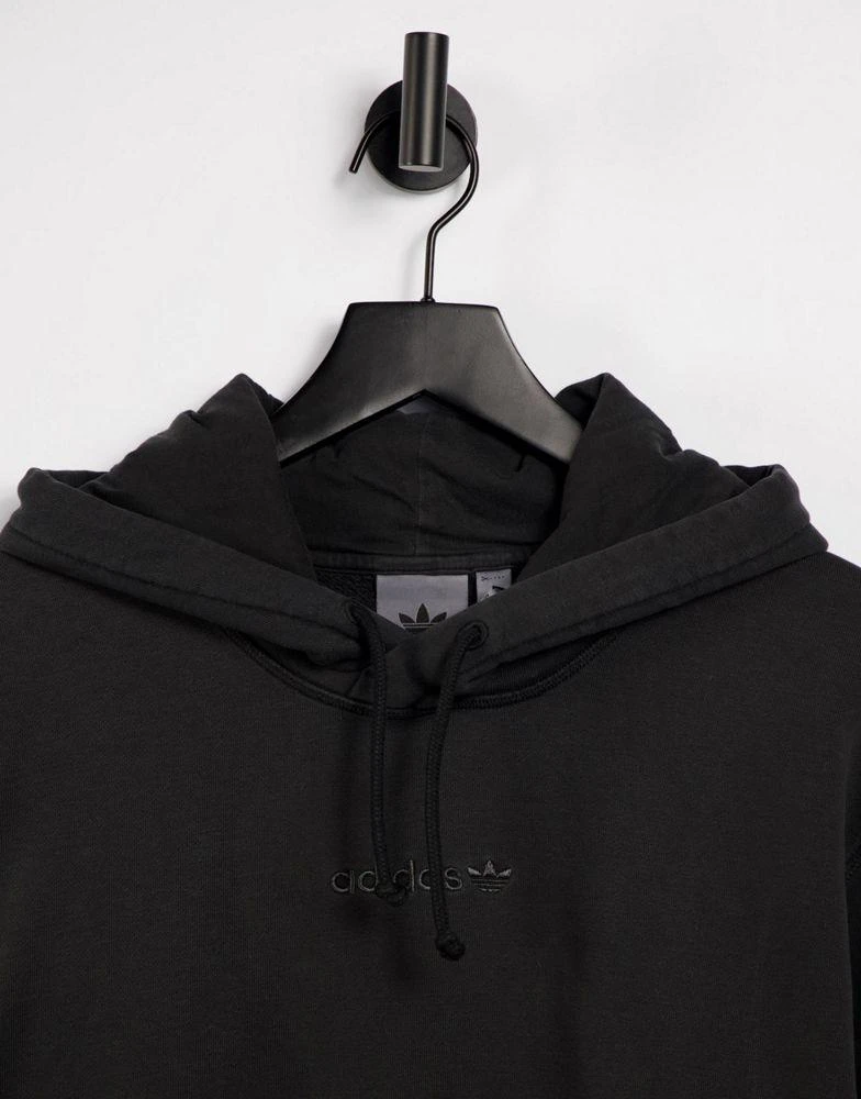 商品Adidas|Adidas originals overdye premium hoodie with embroidered logo in black,价格¥411,第3张图片详细描述