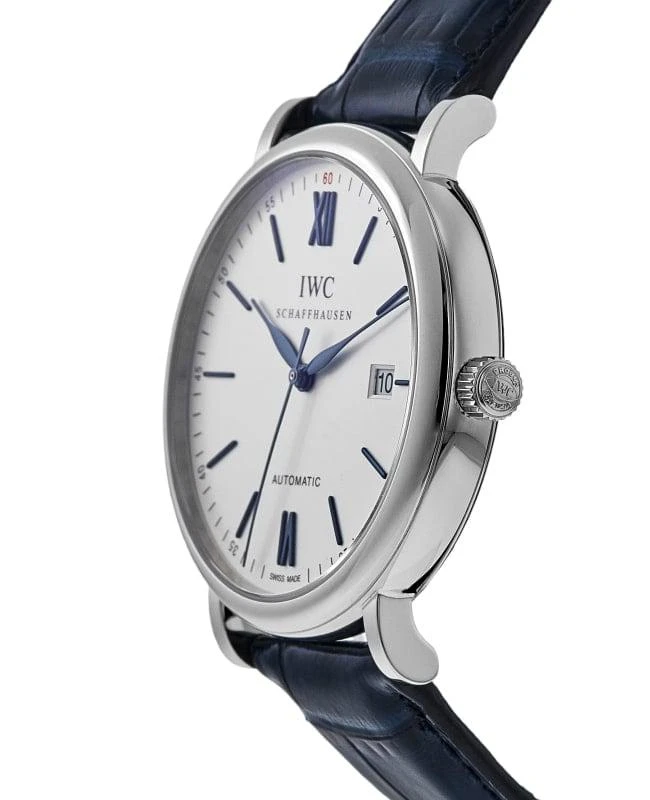 商品IWC Schaffhausen|IWC Portofino Automatic Silver Dial Leather Strap Men's Watch IW356527,价格¥31562,第2张图片详细描述