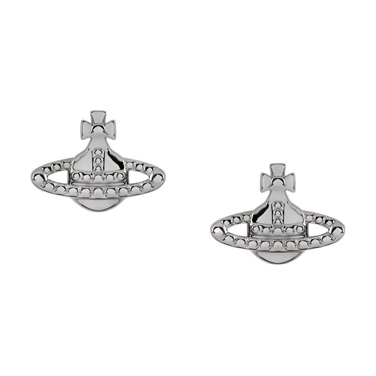商品[国内直发] Vivienne Westwood|FARAH EARRINGS 土星 黄铜 耳钉 女款 银色,价格¥1189,第1张图片