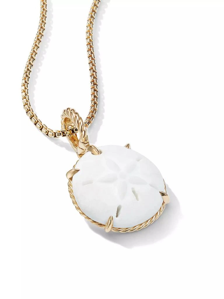 商品David Yurman|Sand Dollar Amulet with White Agate and 18K Yellow Gold,价格¥6373,第2张图片详细描述