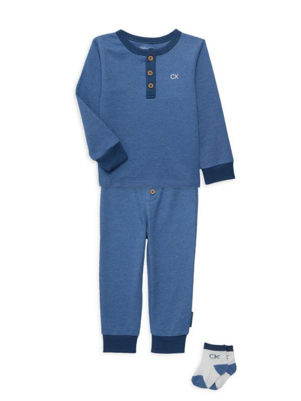 商品Calvin Klein|Baby Boy's 3-Piece Tee, Joggers & Socks Set,价格¥119,第1张图片