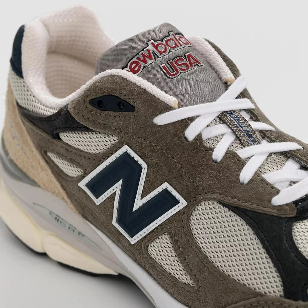 商品New Balance|男款 新百伦 990v3 休闲鞋 美产 绿棕色,价格¥1542,第5张图片详细描述