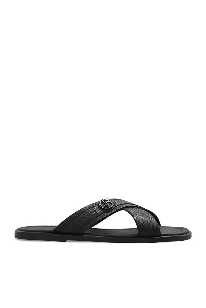 商品Giorgio Armani|Slides with logo,价格¥4732,第1张图片