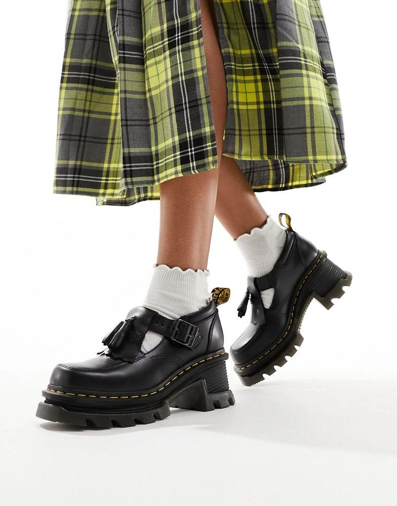 商品Dr. Martens|Dr Martens Corran mary jane heeled shoes in black,价格¥1369,第1张图片