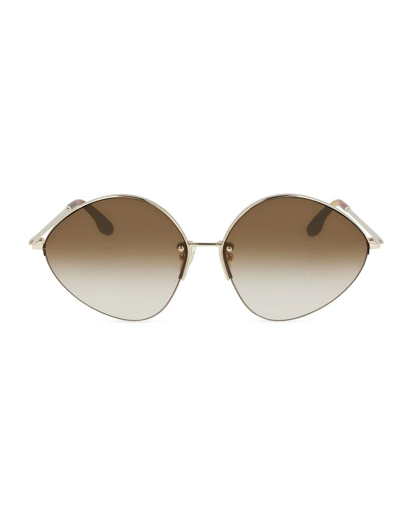 商品Victoria Beckham|V-Star Geometric Oval Metal Sunglasses,价格¥3509,第2张图片详细描述