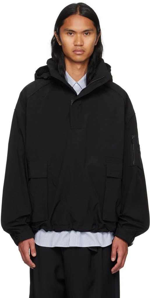 商品Juun.J|Black Half-Zip Jacket,价格¥2359,第1张图片