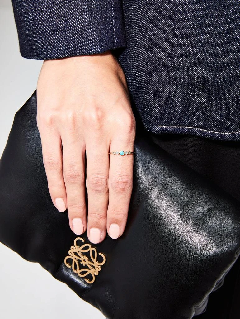 商品THREE STORIES JEWELRY|Tiny Sparkling Sea Turquoise Band,价格¥5288,第2张图片详细描述