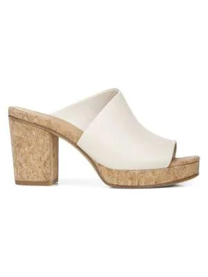 商品Vince|Wyatt-E Flax Leather Sandals,价格¥473,第1张图片详细描述