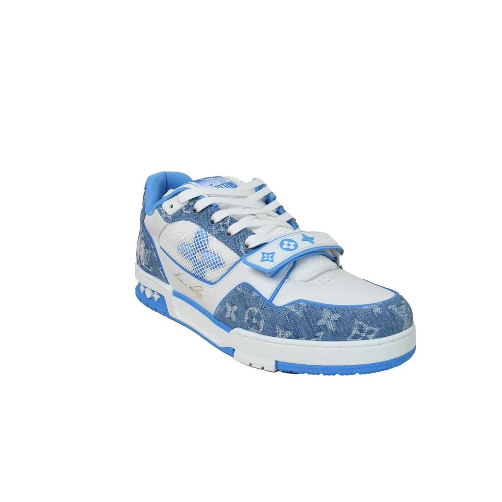 商品Louis Vuitton|Louis Vuitton Monogram Strap Trainer White Blue,价格¥12955-¥13615,第1张图片