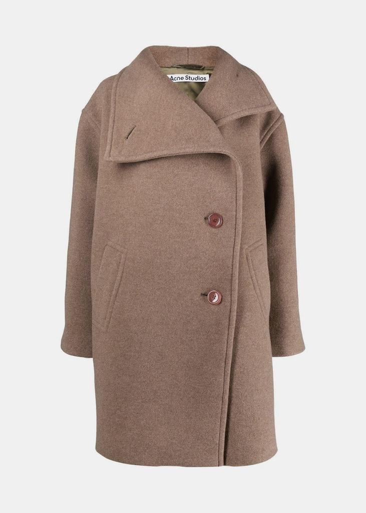 商品Acne Studios|Acne Studios Light Brown Wool Coat,价格¥6203,第1张图片