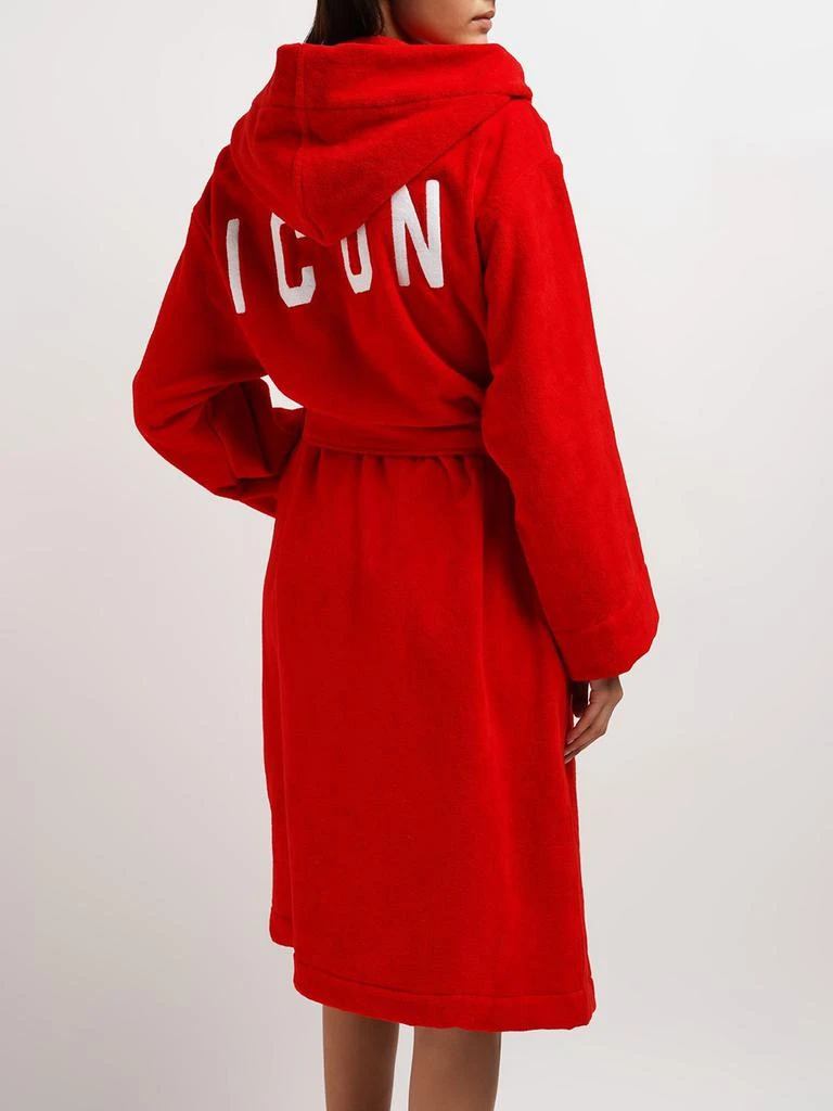 商品DSQUARED2|Icon Embroidered Cotton Terry Bathrobe,价格¥2595,第1张图片详细描述