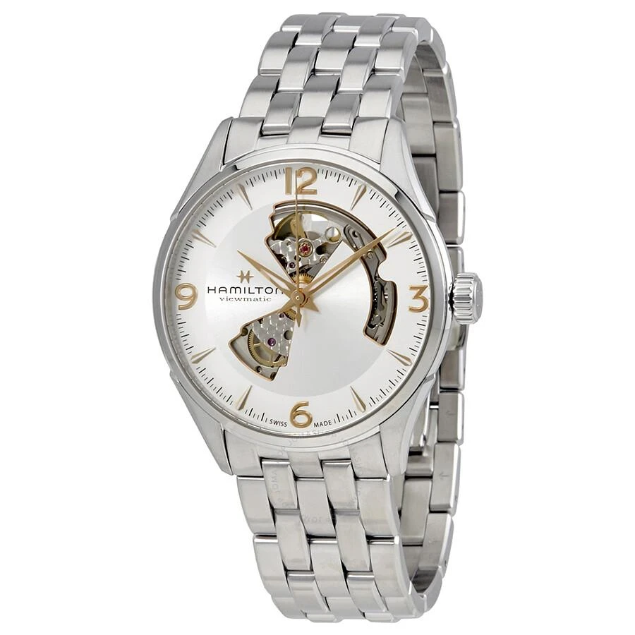 商品Hamilton|Jazzmaster Open Heart Auto Silver Dial Men's Watch H32705151,价格¥5874,第1张图片