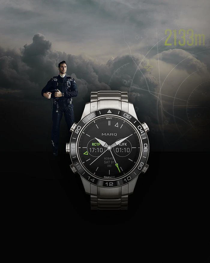 商品Garmin|MARQ Aviator Watch, 46mm,价格¥14516,第2张图片详细描述