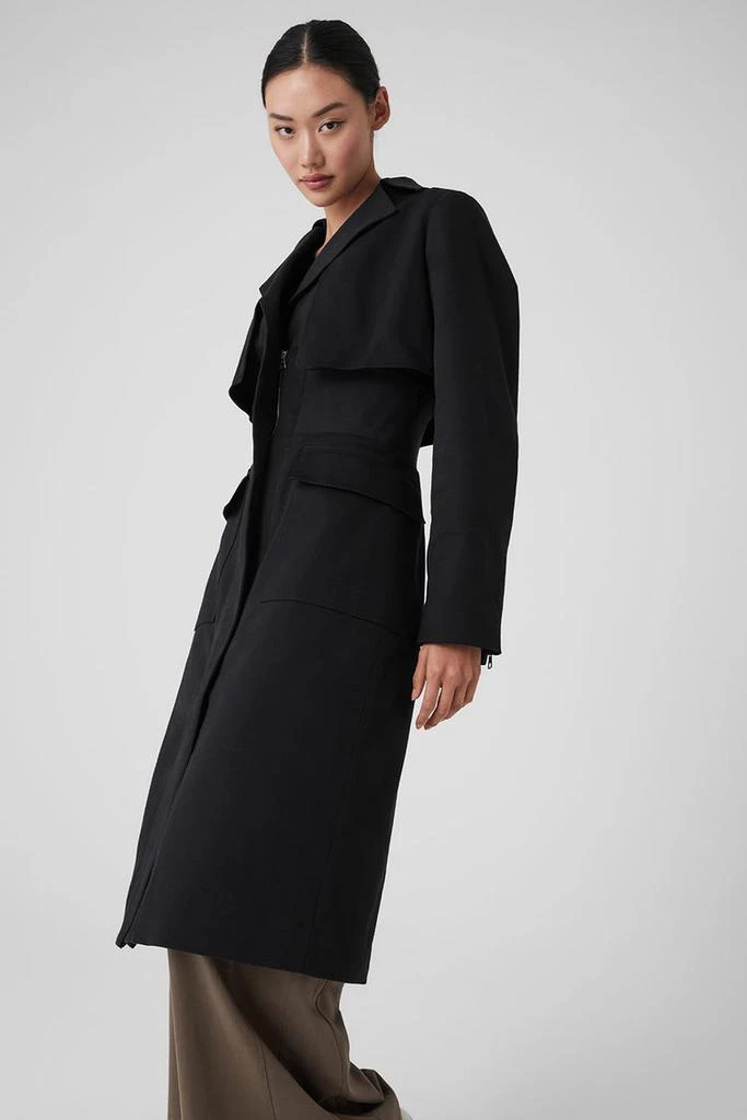 商品Alo|Formation Trench Coat - Black,价格¥2127,第3张图片详细描述