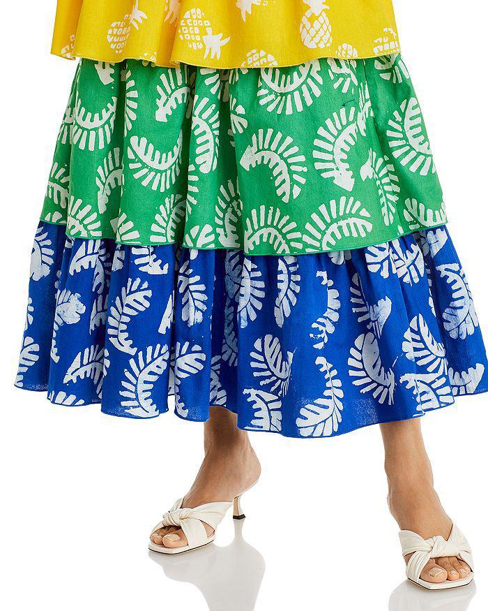 商品AQUA|Rainbow Leaf Print Maxi Skirt - 100% Exclusive,价格¥212,第6张图片详细描述