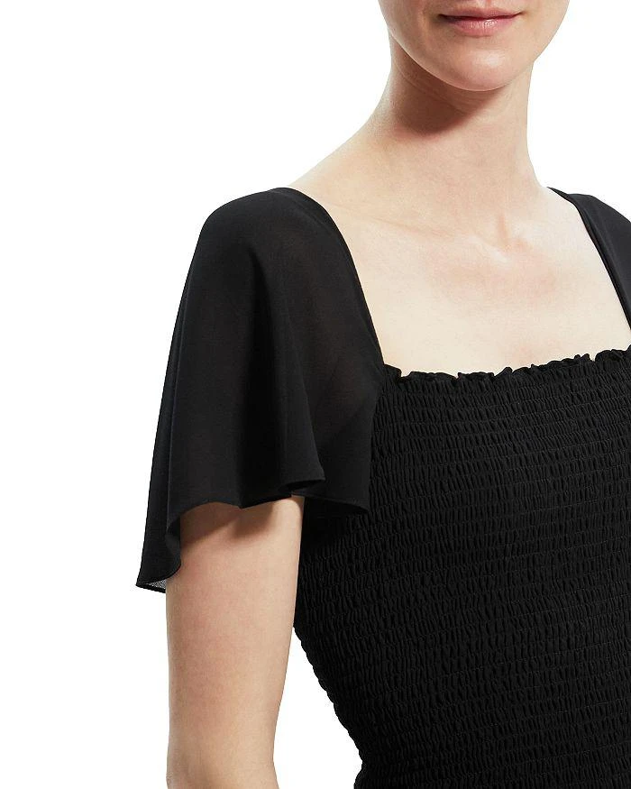 商品Theory|Sheer Sleeve Smocked Top,价格¥658,第3张图片详细描述