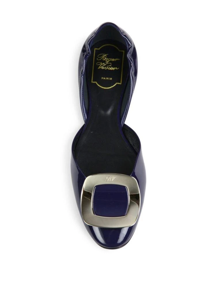 商品Roger Vivier|Ballerine Chips Patent Leather d'Orsay Flats,价格¥3417,第4张图片详细描述