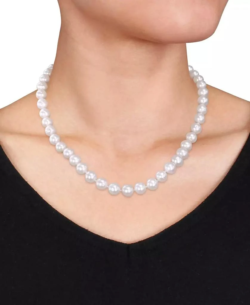 商品Macy's|Cultured Freshwater Pearl (9-10mm) Strand 18" Collar Necklace,价格¥911,第2张图片详细描述