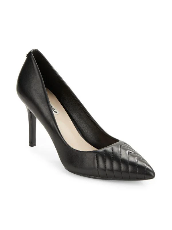 商品Karl Lagerfeld Paris|Roulle Textured Leather Pumps,价格¥520,第2张图片详细描述