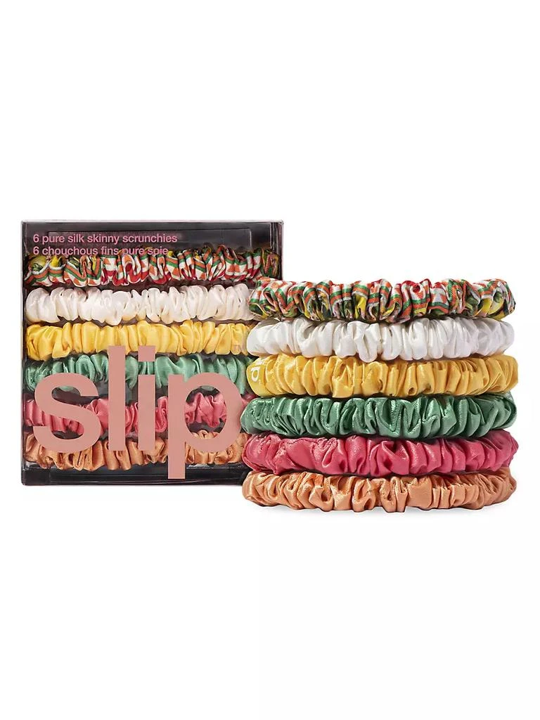 商品Slip|Slip Pure Silk 6-Piece Skinny Scrunchies Set,价格¥288,第1张图片