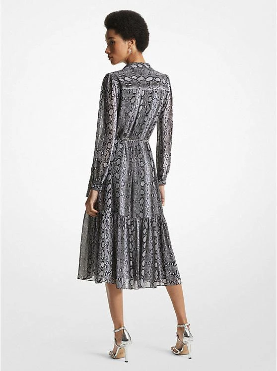 商品Michael Kors|Snake Print Georgette Midi Dress,价格¥355,第2张图片详细描述