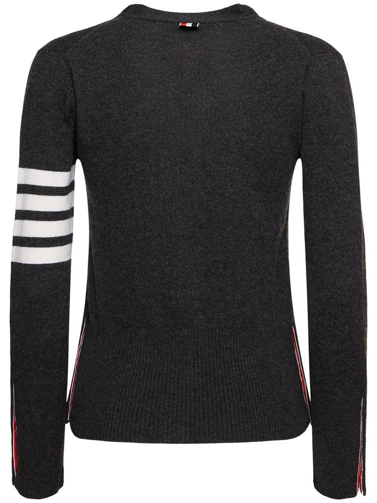 商品Thom Browne|Intarsia Stripes Cashmere Knit Cardigan,价格¥12968,第3张图片详细描述