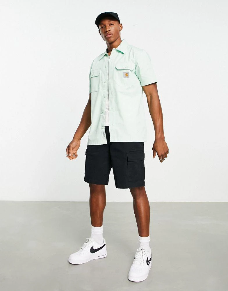 商品Carhartt|Carhartt WIP master short sleeve shirt in green,价格¥306,第4张图片详细描述