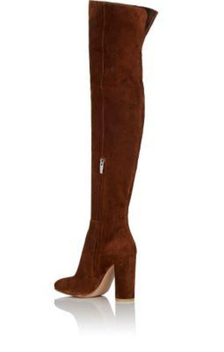 商品Gianvito Rossi|Suede Over-The-Knee Boots,价格¥8026,第3张图片详细描述