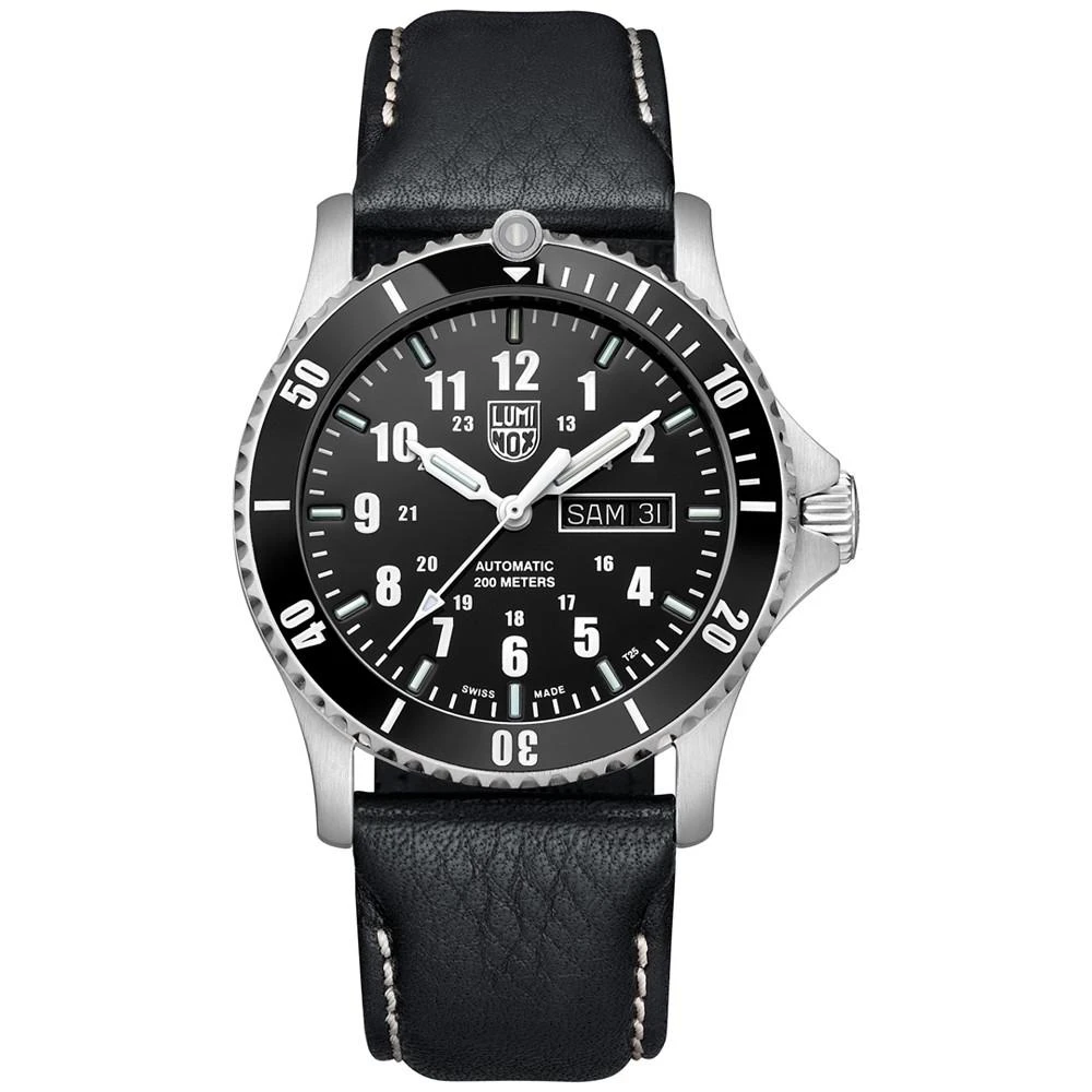 商品Luminox|Men's Swiss Automatic Sport Timer Black Leather Strap Watch 42mm,价格¥10505,第1张图片