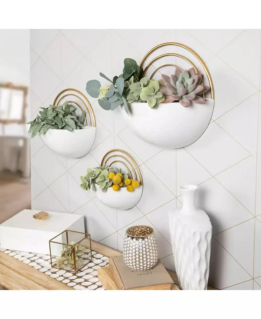Crescent 3-Piece Metal Wall Planter Set 商品