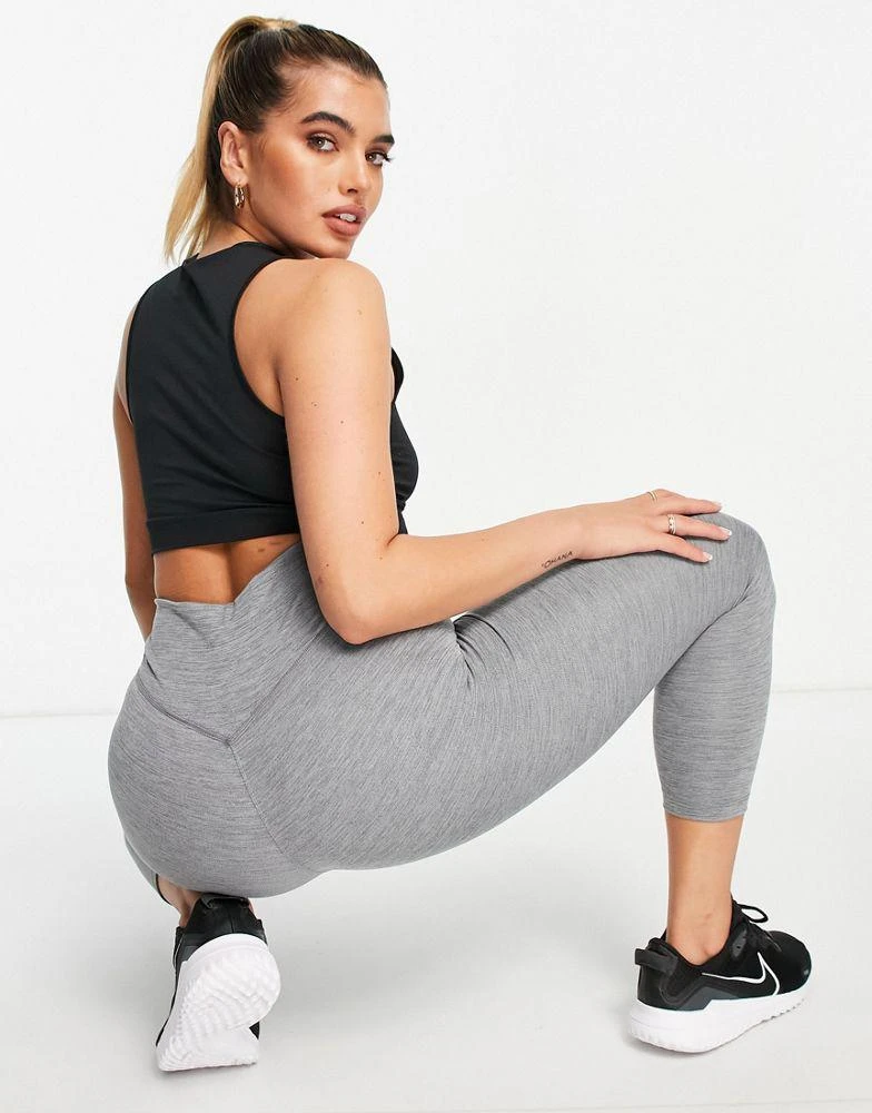 商品NIKE|Nike Training One Dri-FIT cropped leggings in grey,价格¥224,第3张图片详细描述