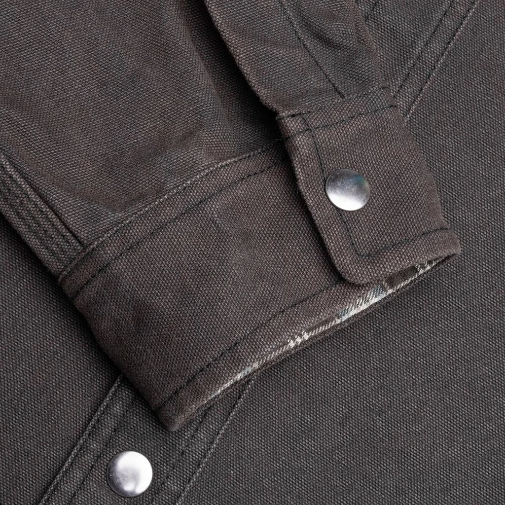 商品STUSSY|Heavy Washed Canvas Shirt - Black,价格¥1345,第5张图片详细描述