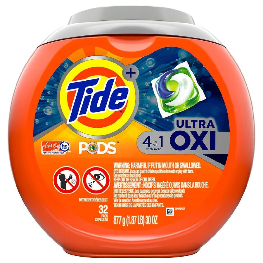 商品Tide|PODS Ultra Oxi Liquid Laundry Detergent Pacs,价格¥97,第1张图片