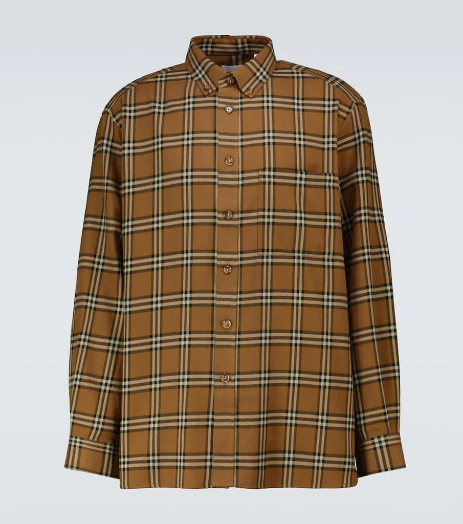 商品Burberry|Cranford长袖格纹衬衫,价格¥7148,第1张图片