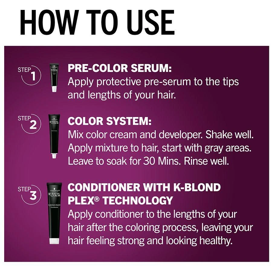 商品Schwarzkopf Keratin Color|Permanent Hair Color Cream,价格¥105,第5张图片详细描述