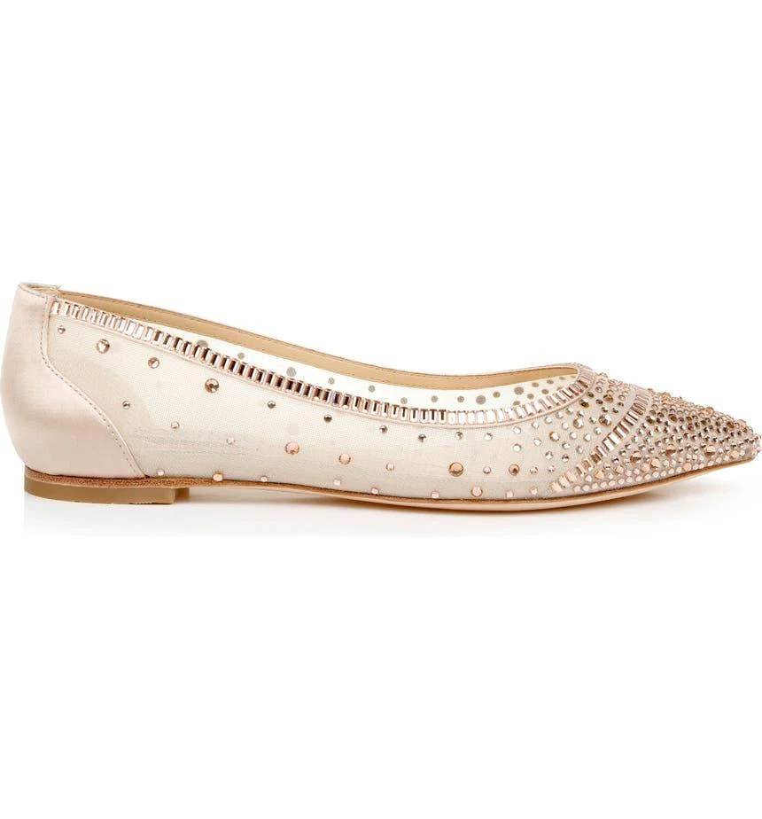 商品Badgley Mischka|Babette Pointed Toe Flat,价格¥287,第3张图片详细描述