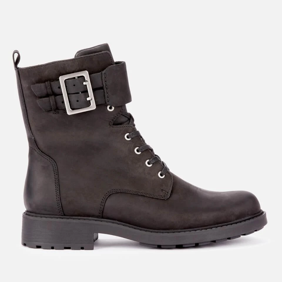 商品Clarks|CLARKS WOMEN'S ORINOCO 2 LEATHER LACE UP BOOTS - BLACK,价格¥199,第1张图片