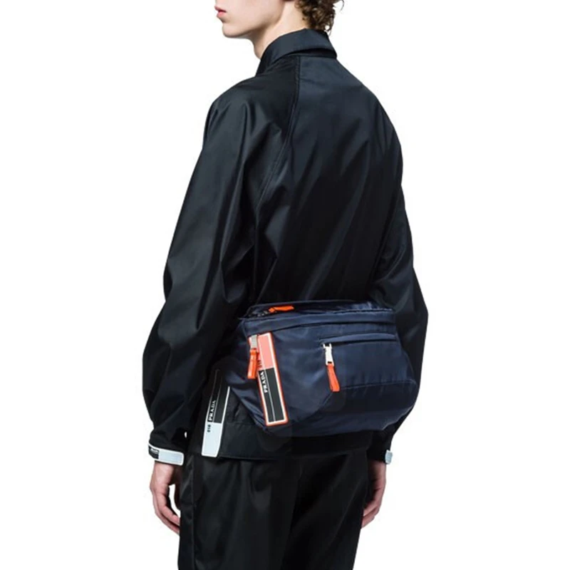 Prada 普拉达 深蓝色尼龙男士腰包 2VL004-2BTE-F0XVT 商品