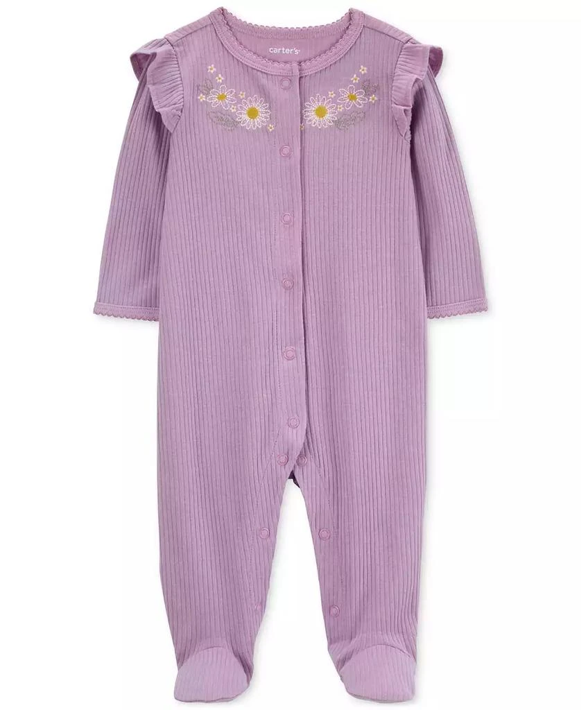 商品Carter's|Baby Floral Snap-Up Sleep and Play Footed Coverall,价格¥68,第1张图片