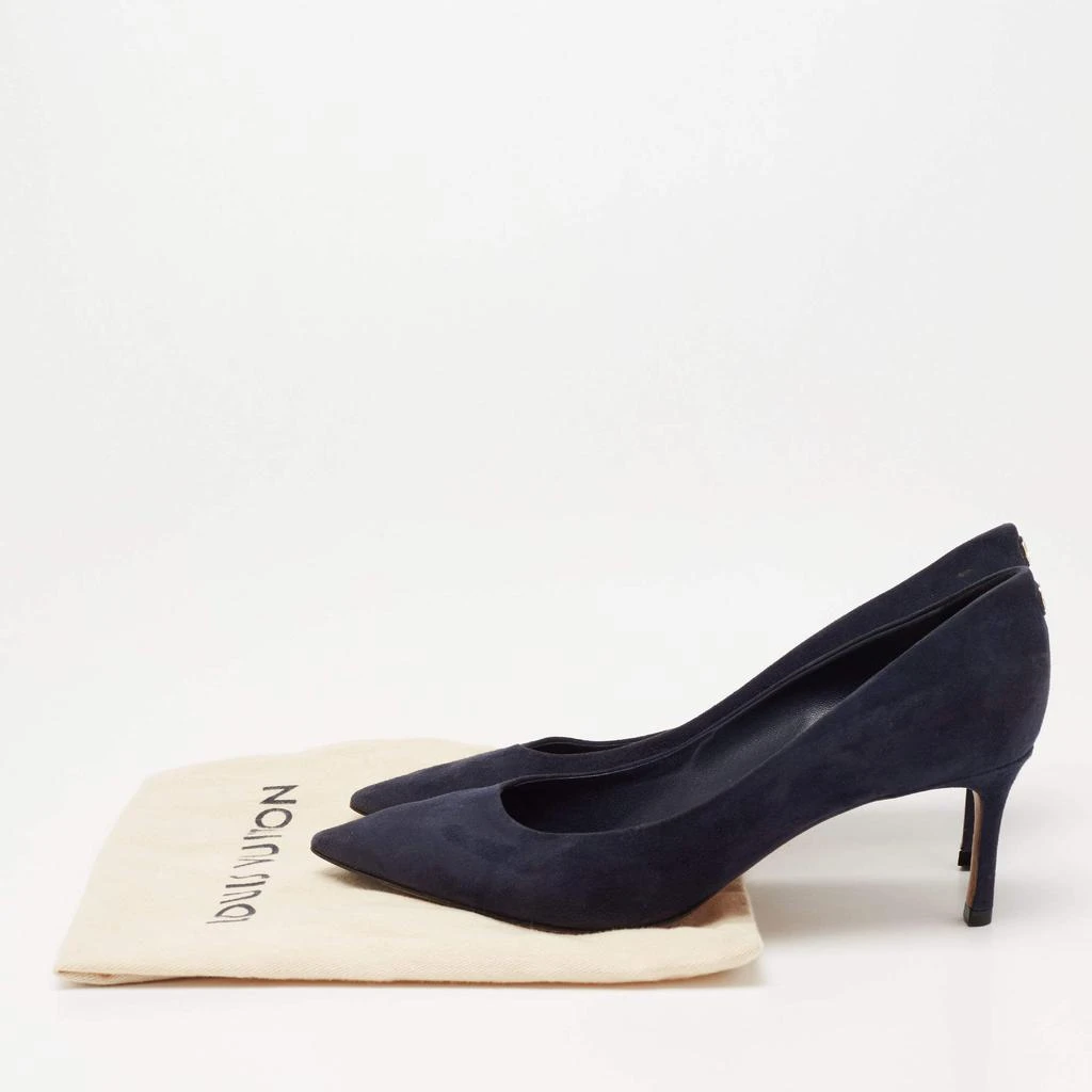 Louis Vuitton Navy Blue Suede Pointed Toe Pumps Size 39 商品