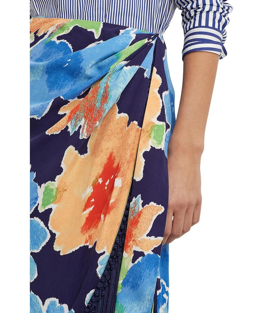 商品Ralph Lauren|Fringe-Trim Floral Crepe Skirt,价格¥1318,第3张图片详细描述